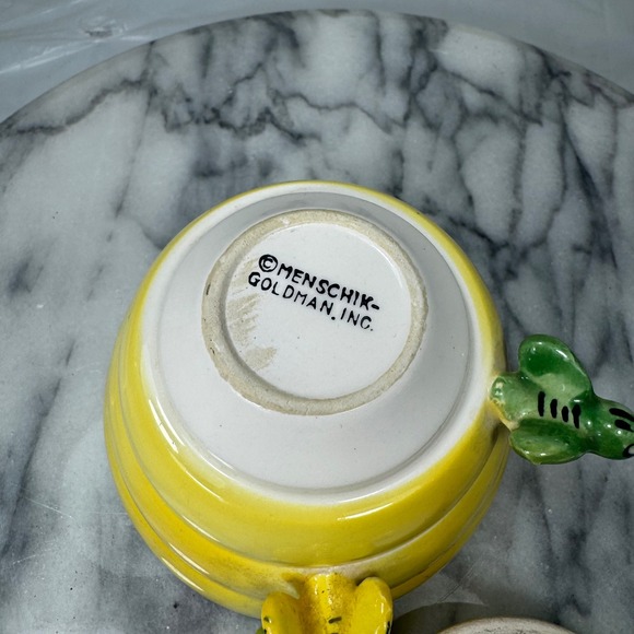 Vintage Menschik Goldman bees beehive stacking measuring cups 60's - Picture 5 of 7